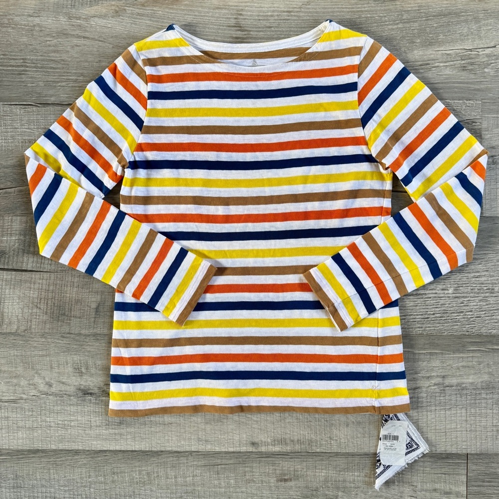 NEW with TAGS 45R Star Colorful Striped Long Sleeve Top (size S/1)